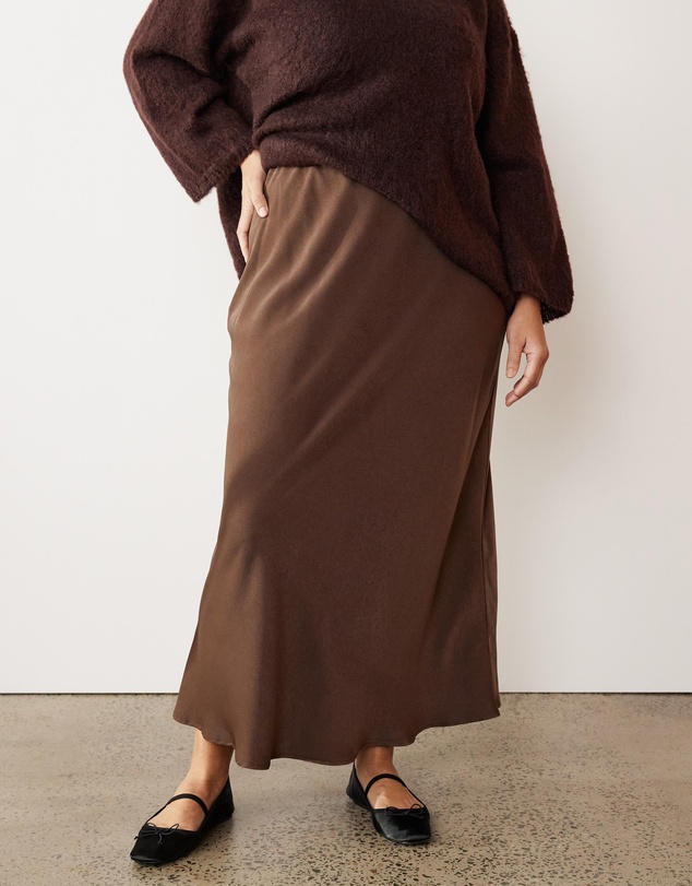 Atmos&Here Curvy - Nya Slip Maxi Skirt