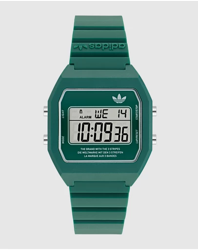 adidas Originals - Digital Two Green Resin Watch
