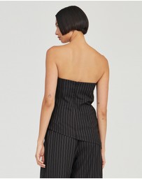 Third Form - Obscura Pinstripe Strapless Top