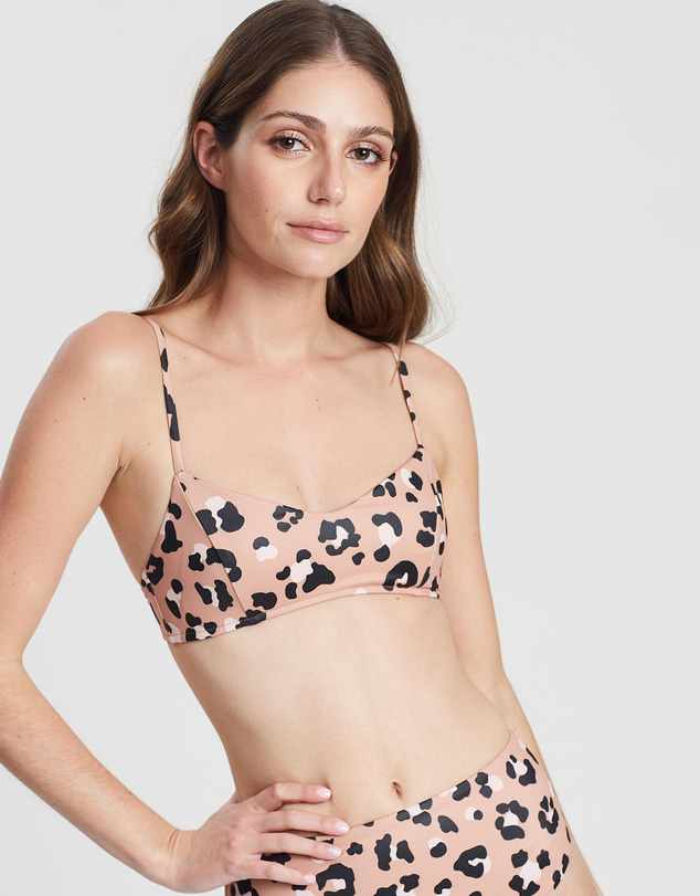 BONDI BORN - Fleur Panelled Crop Bikini Top