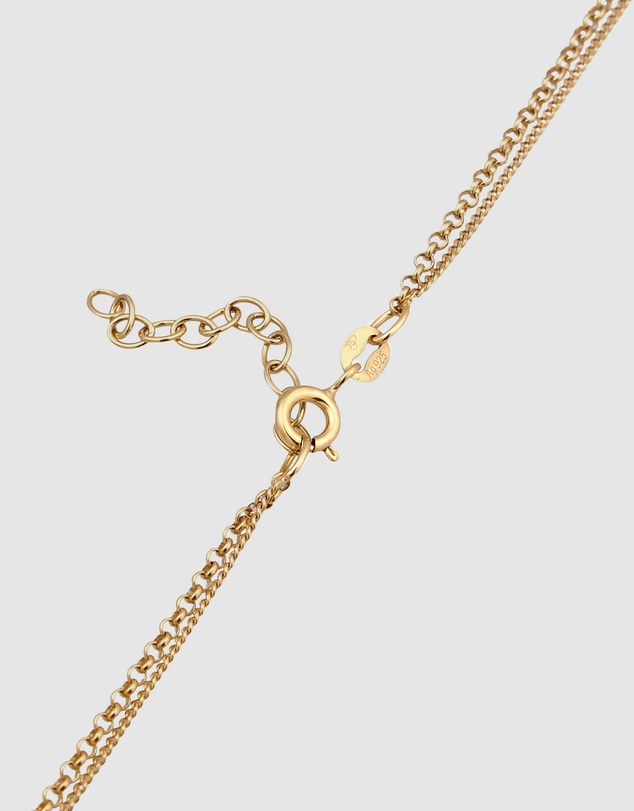 Elli Jewelry - Necklace Layer Sun 925 Sterling Silver Gold-plated