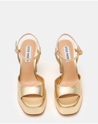 Steve Madden - Miliana Gold Leather Heels