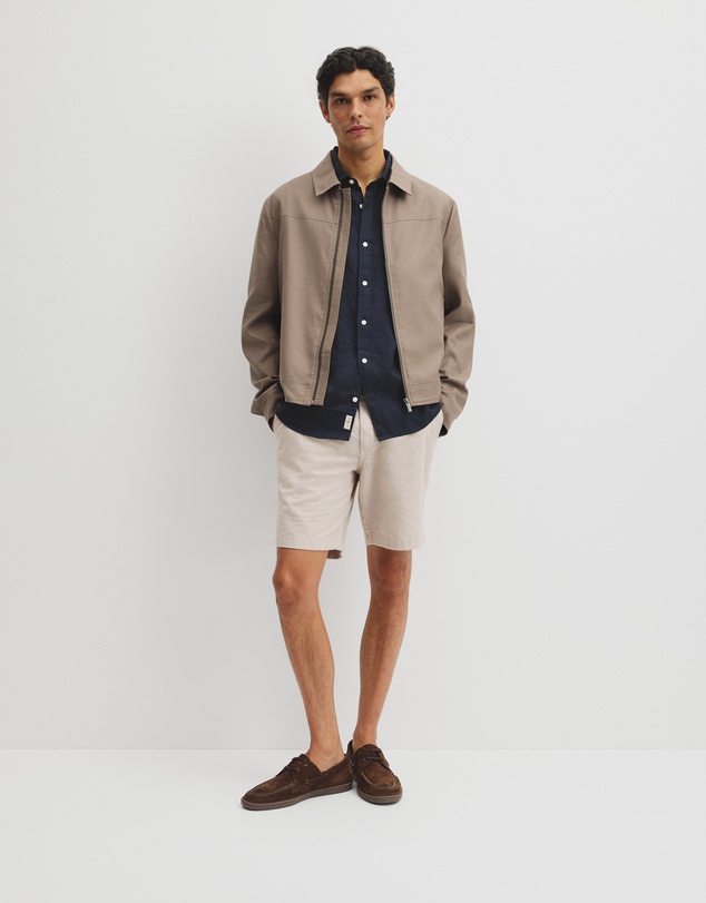 Country Road - Cotton Linen Blend Zip Through Jacket