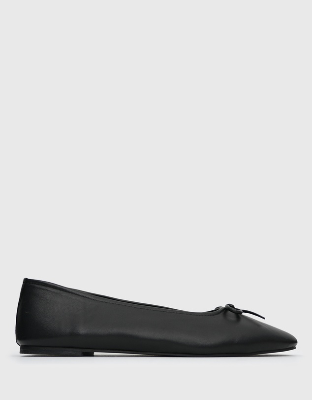 Betts - Caroline Leather Bow Ballet Flats