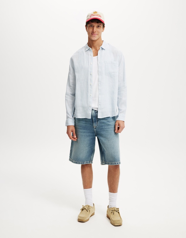 Cotton On - Relaxed Linen Long Sleeve Shirt