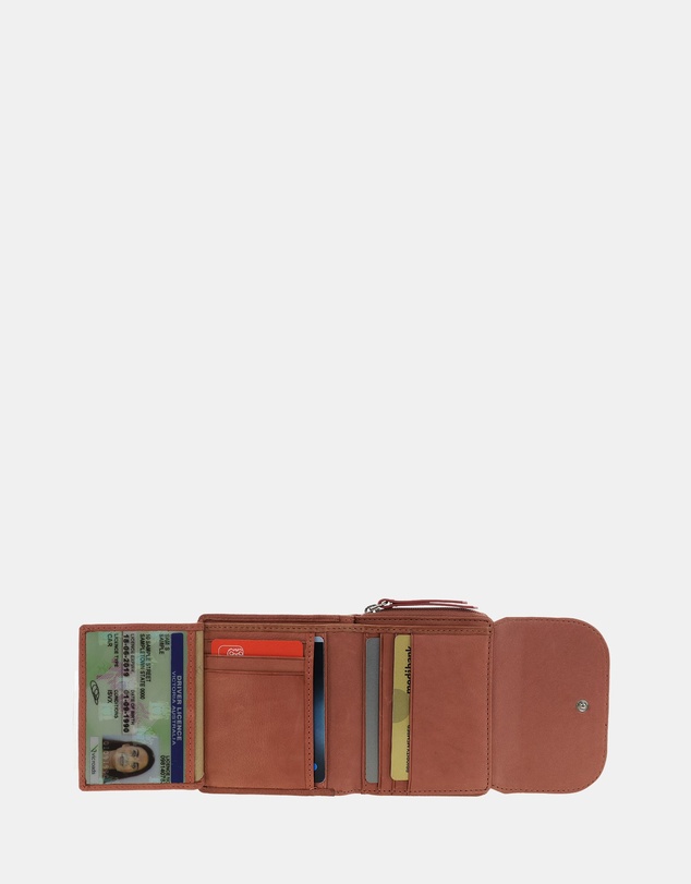 Pierre Cardin - Pierre Cardin Ladies Leather Tri-Fold Tab Wallet