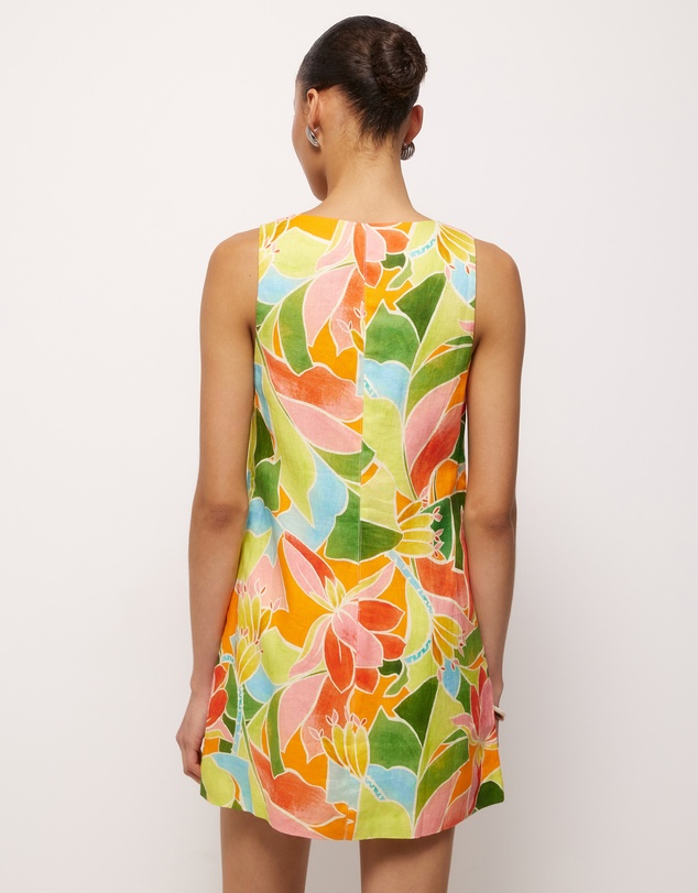 AERE - Fiora Linen Resin Trim Shift Dress