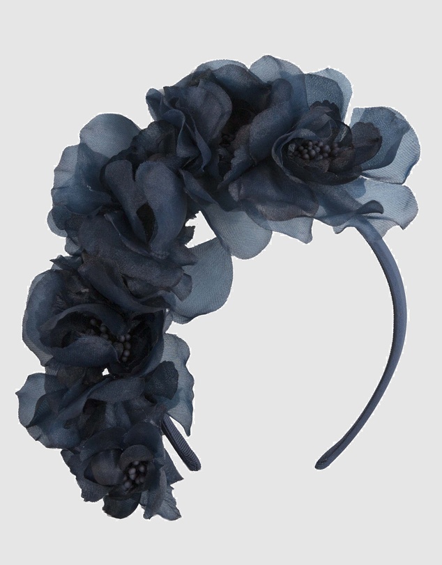 Max Alexander - Navy Flower Headband Fascinator