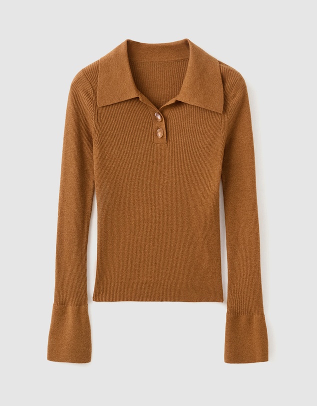 M.N.G - Knitted Polo-Neck Sweater