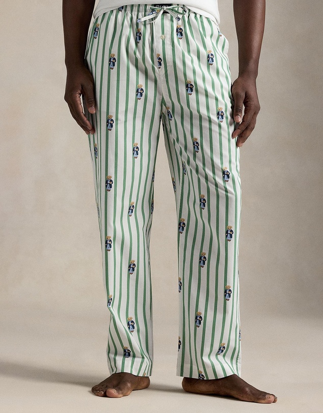 Polo Ralph Lauren - Polo Bear Striped Cotton Pajama Pants
