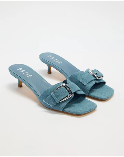 Dazie - Rosetta Buckle Kitten Heels