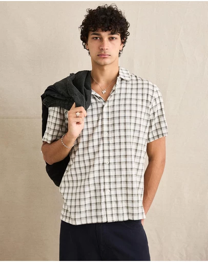 Rhythm - Koa Check Loose Fit SS Shirt