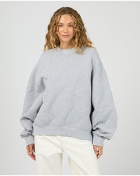 All About Eve - Serif Oversized Box Crew Grey Marle