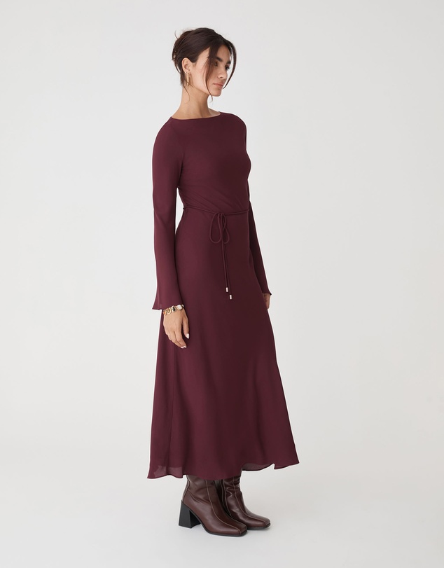 Forcast - Quinn Bias Tie Waist Dress