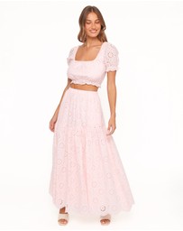 Petal & Pup - Angelina Skirt Set - Pink Broiderie