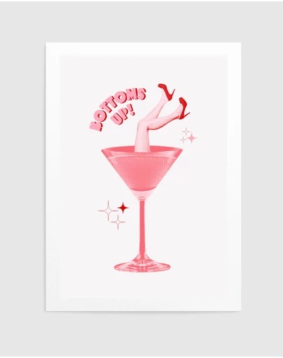 Olive et Oriel - Martini Mischief by Athene Fritsch Art Print