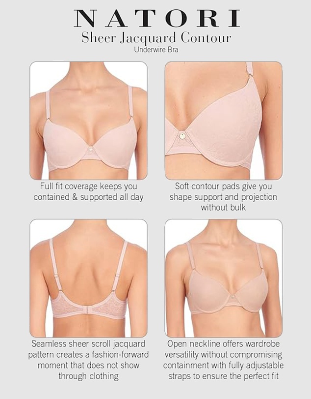 Natori - Jacquard Lace Wired Contour T-Shirt Bra