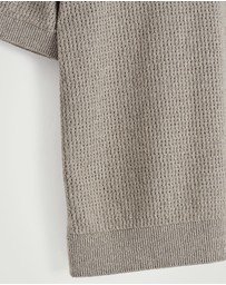 COS - Open-Knit Bouclé Polo Shirt