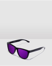 Hawkers Co - Polarized Black Purple One Raw Sunglasses for Men and Women UV400
