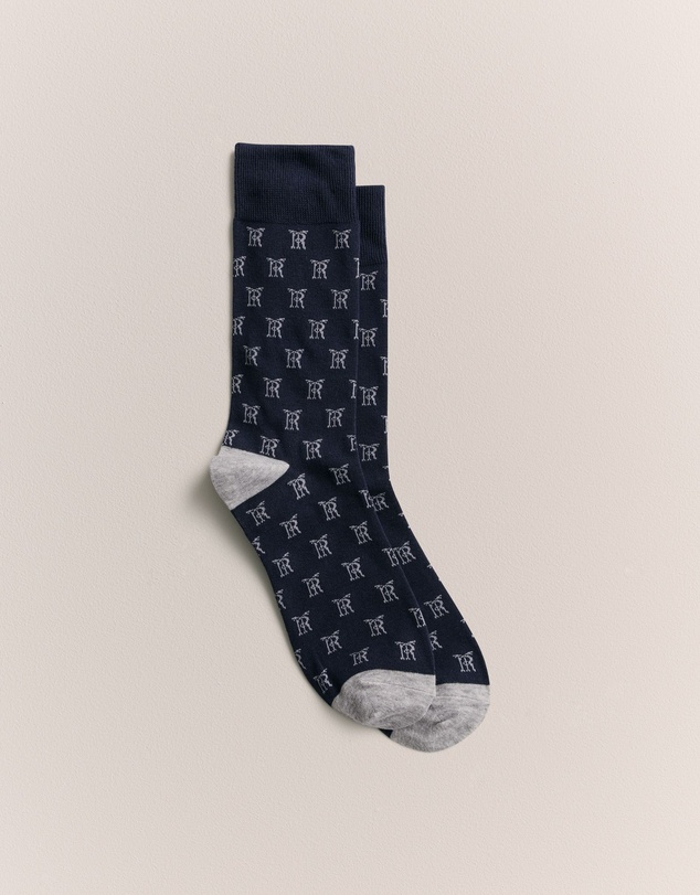 Trenery - Monogram Sock in Navy