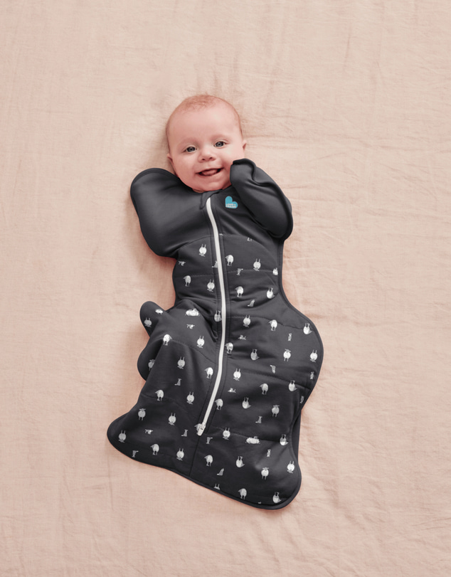 Love to Dream - Swaddle Up™ Original 2.5 TOG Quilted Organic Cotton & Merino Lamb's Best Friend Charcoal