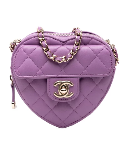 Chanel - Pre-Loved Mini Lambskin CC in Love Heart Crossbody