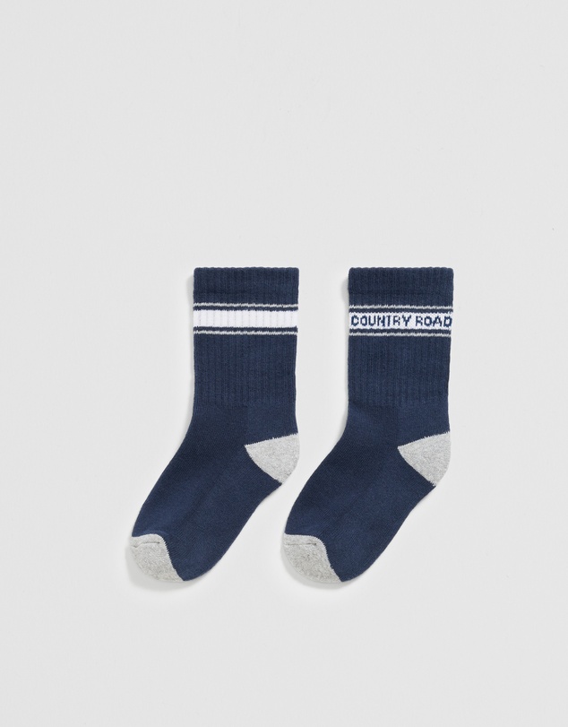 Country Road - Organically Grown Cotton Blend Cr Sport Crew Sock