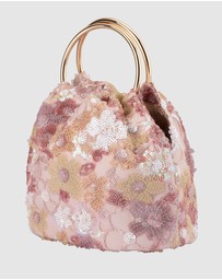 Olga Berg - Alfie Floral Sequin Bag