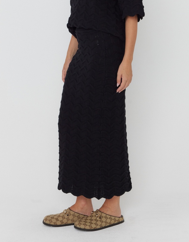 ALEXANDRA - Ratan Skirt Black