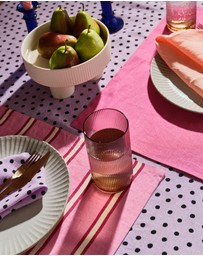 Mosey Me - Raspberry Stripe Placemat Set