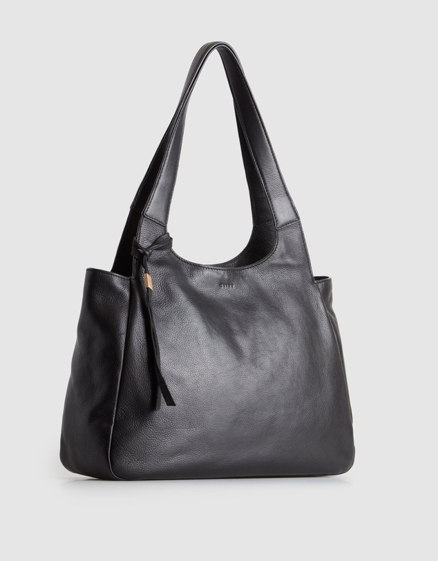 Evity - Clara Leather Charm Tote Bag