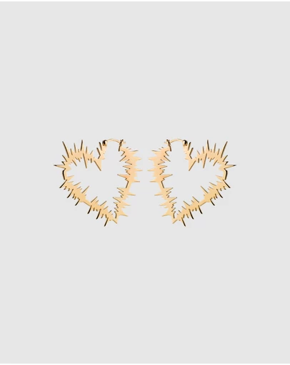 Karen Walker - Electric Heart Hoop Earrings
