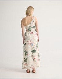 Oxford - Maja One Shoulder Linen Dress