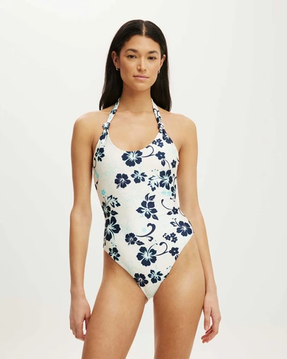 Cotton On Body - Halter Knot One Piece Cheeky