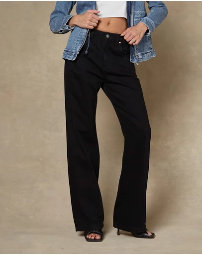 DRICOPER DENIM - Ella Baggy Black Jeans