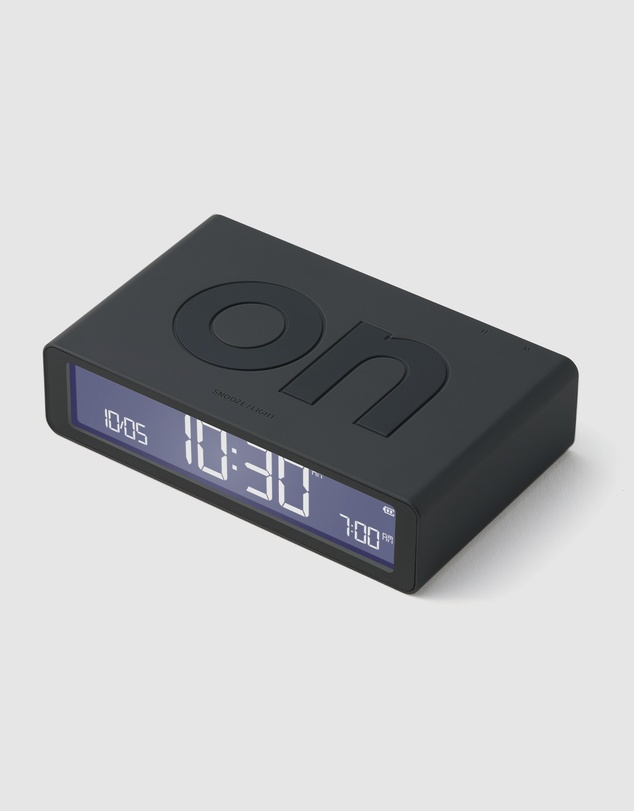 Lexon - Lexon Flip Classic Reversible Alarm Clock - Grey