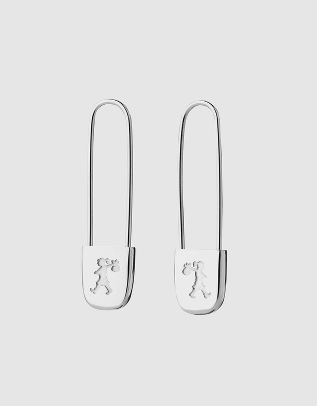 Karen Walker - Runaway Safety Pin Earrings