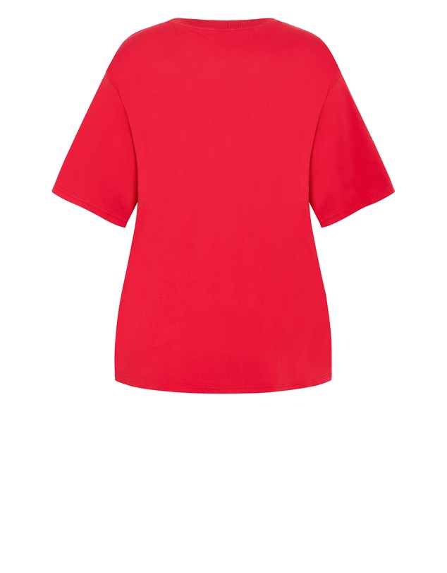 City Chic - Plus size Summer Sun Tee - red