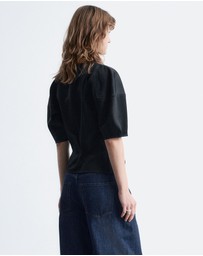 & Other Stories - Satin Puff-Sleeve Top