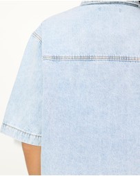 Dazie - Imani Short Sleeve Denim Shirt