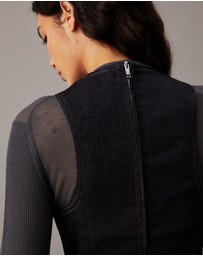 Calvin Klein Jeans - Denim Bodycon Midi Dress