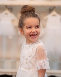 Bebe by Minihaha - Tulle Emb Floral SS Dress - Kids