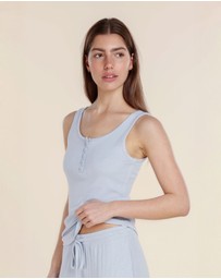 Gingerlilly - Liberty Ribbed Singlet Henley Top