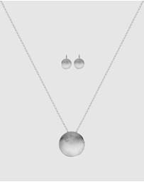 Elli Jewelry - Jewelry Set Basic Geo Circle Brushed 925 Sterling Silver