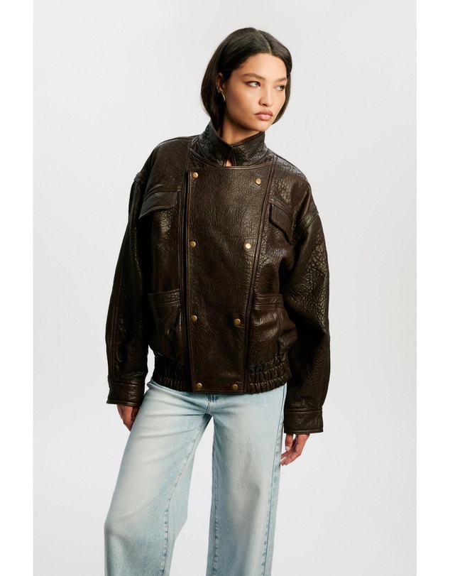 Bardot - Oversized Leather Jacket