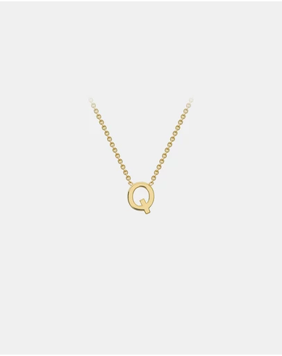 Zoe Olivia - 9K Gold Initial Q Necklace