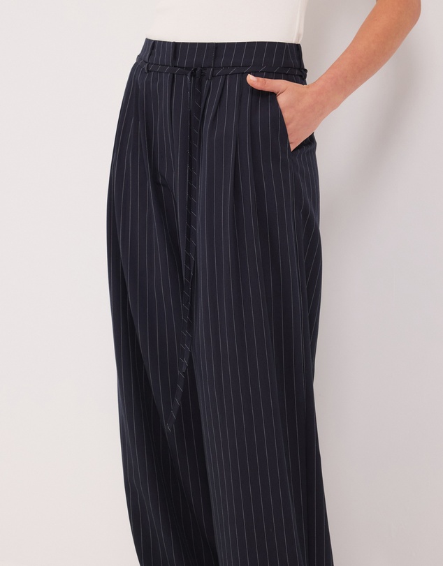Calli - Rhode Pinstripe Wide Leg Pants