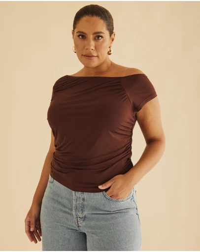 Atmos&Here Curvy - Off Shoulder Tank