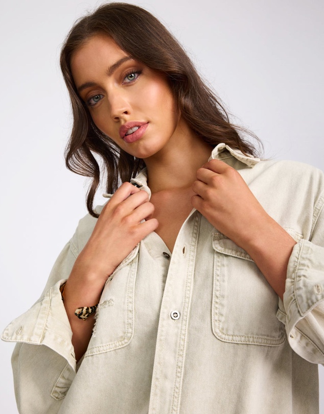 ONE TEASPOON - Everyday Denim Shirt - Antique White