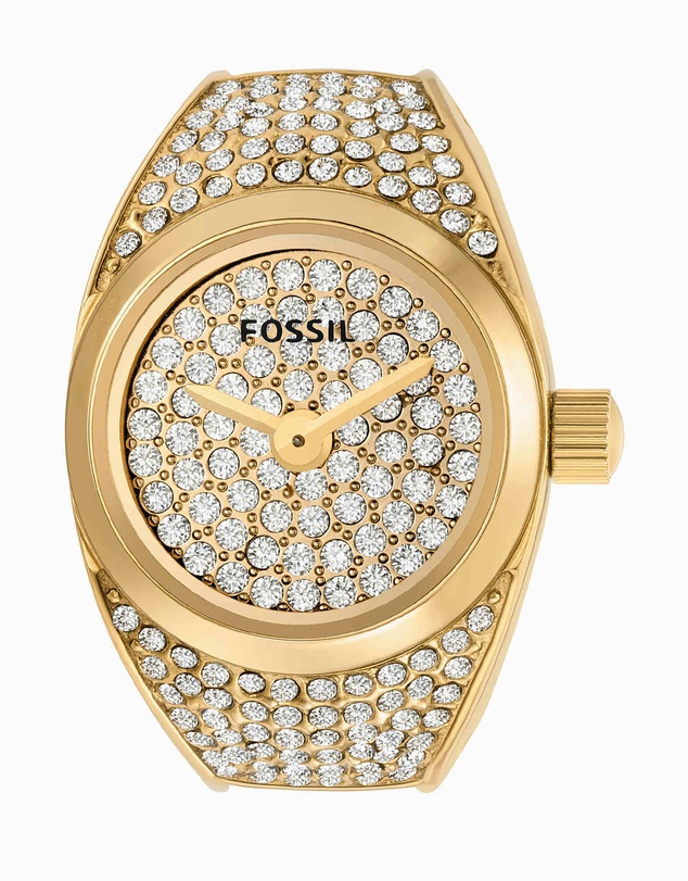 Fossil - Watch Ring Gold Tone Analogue Watch